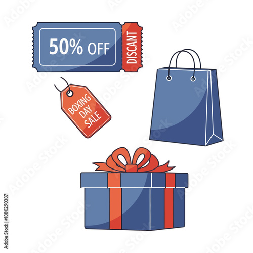 Discounted Gift Box and Shopping Bag.