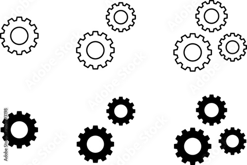 Black Gear icons