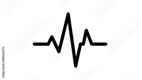 ECG heartbeat pulse line graph medical health monitor rhythm transparent background