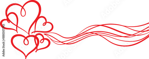 Happy mother's day wishes with red hearts and love