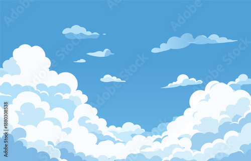 Cerulean Sky Variations - Cloud Density Comparison Illustration