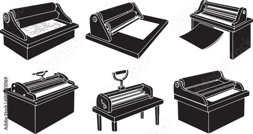 Various Paper Cutters and Trimmers in Black and White