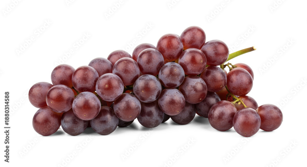 Fototapeta premium A cluster of red grapes on a png transparent