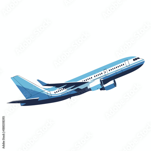 Commercial Airplane in Flight