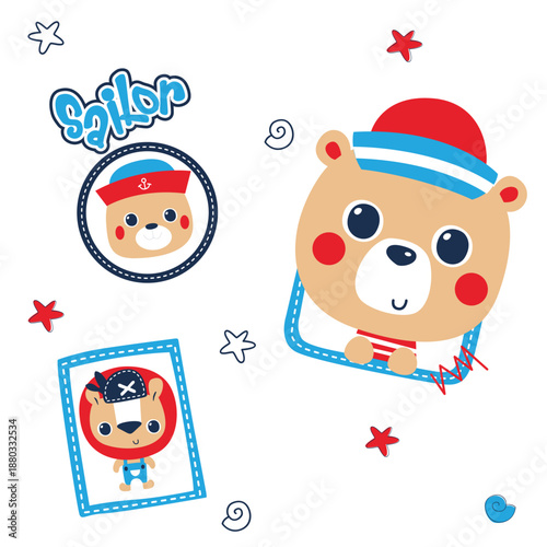 Sailor Bear And Pirate Friend