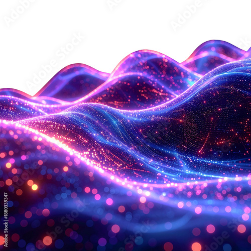 Dynamic Data Flow Wave with Particle Streams and Connection Grid