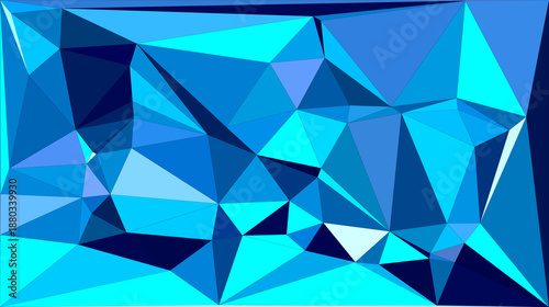 Bright Blue Polygon Abstract Background