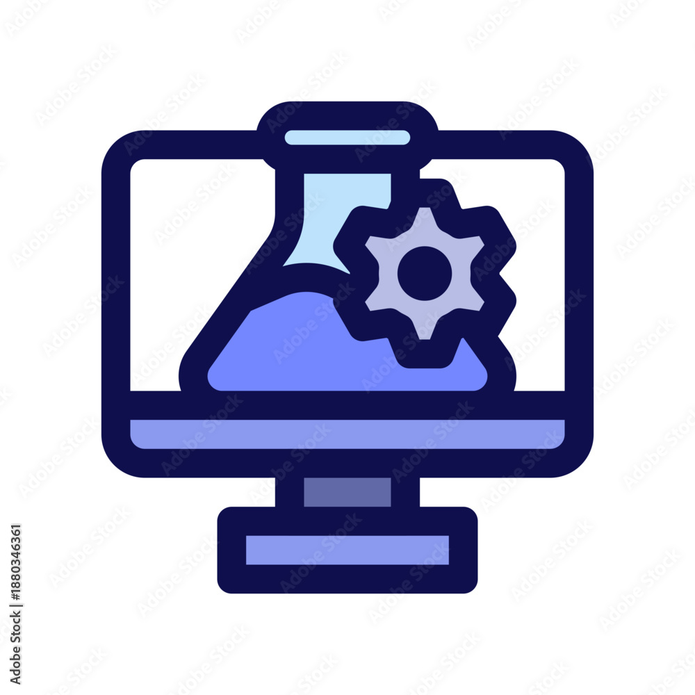 Obraz premium Online STEM Class Icon