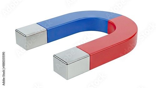 Horseshoe Magnet with Red and Blue Poles