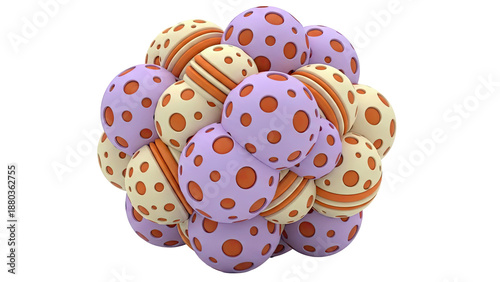 Abstract Cluster of Polka Dot Spheres