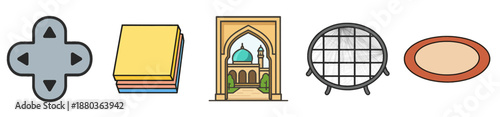 Various Religious Symbols Icons.