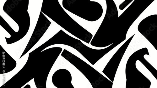 Abstract Silhouettes of People Dancing Freely.