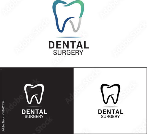 Modern unique stylish logo template for Dental Surgery Clinic