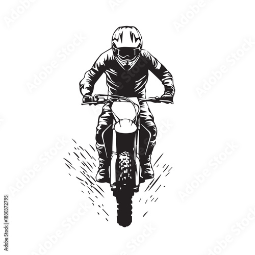 vector illustration of motocross athlete