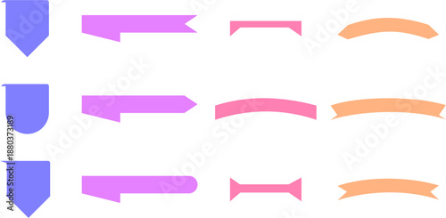 Bold purple ribbon banner for special announcements, loyalty programs, or creative branding elements, striking vector graphic.