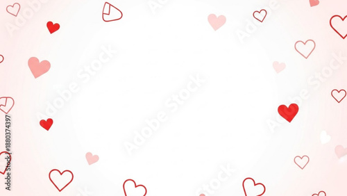 A vector graphic of a heart pattern on a pink background