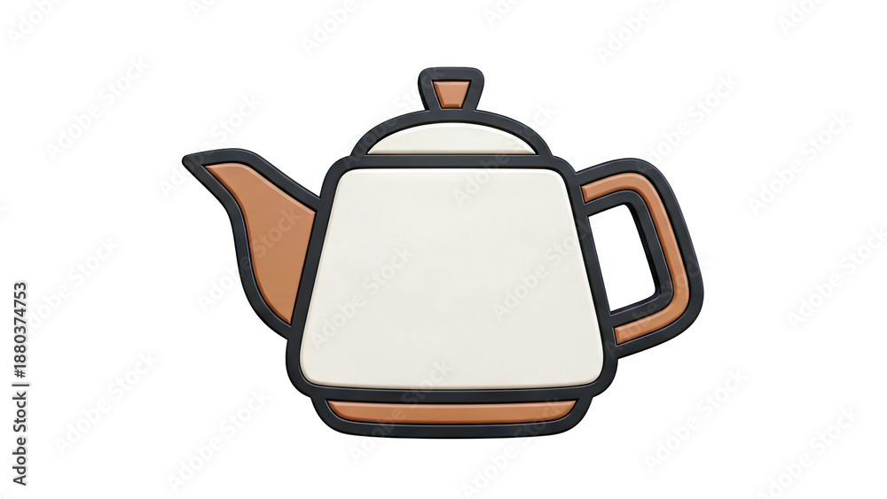 Obraz premium Modern Teapot Icon