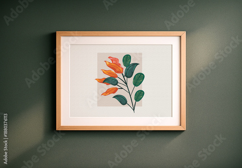 Green Wooden Frame Mockup