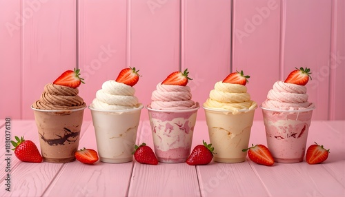 ice cream with fruits