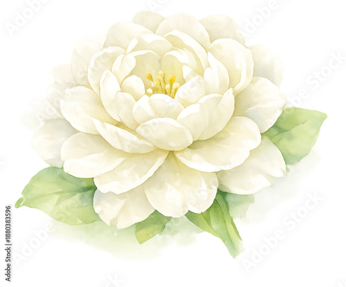 Thai Jasmine Flower Watercolor