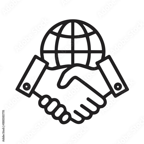 handshake icon on internet button