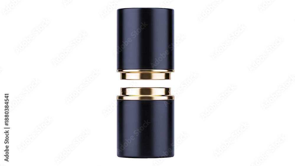 Obraz premium Luxury Black and Gold Lipstick Tube Packaging