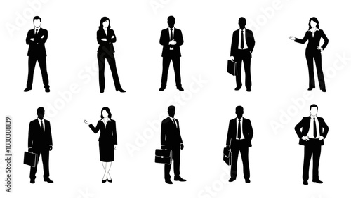 Business Professionals in Various Poses.