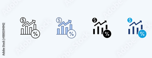Gross Profit Multiple Icon Illustration Vector
