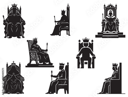 KING SITTING ON THRONE SILHOUETTE