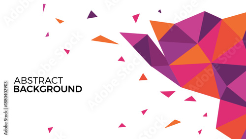 abstract polygonal shape background flat color vector illustration template design