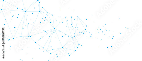 Complex network of interconnected nodes