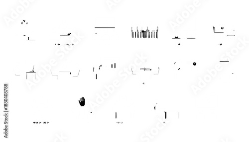 Mathematical symbols and notations isolated on white background, Vector