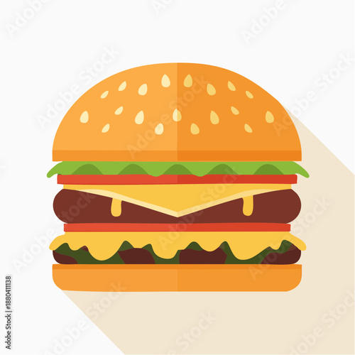 Double Cheeseburger with Lettuce and Tomato.