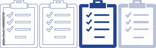 Clipboard with checklist icon vector graphic project task management symbol