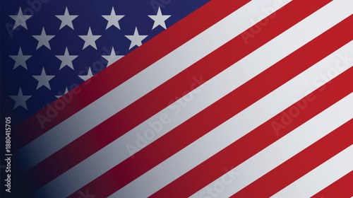 United States flag background with stars and stripes in patriotic design
