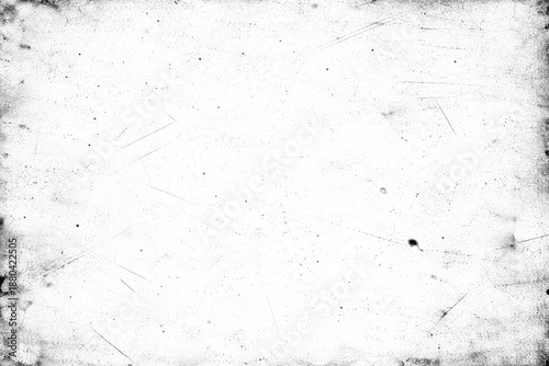 Vintage black grunge frame border with scratched paper texture isolated on transparent background