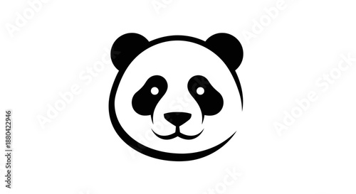 cute panda face logo