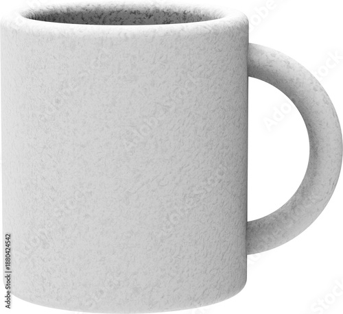 White Ceramic Coffee Mug 3D