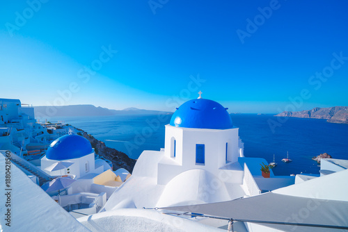 Tableau sur toile ギリシャのサントリーニ島の美しい風景