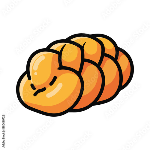 A cute cartoon drawing of a sleeping caterpillar-like creature