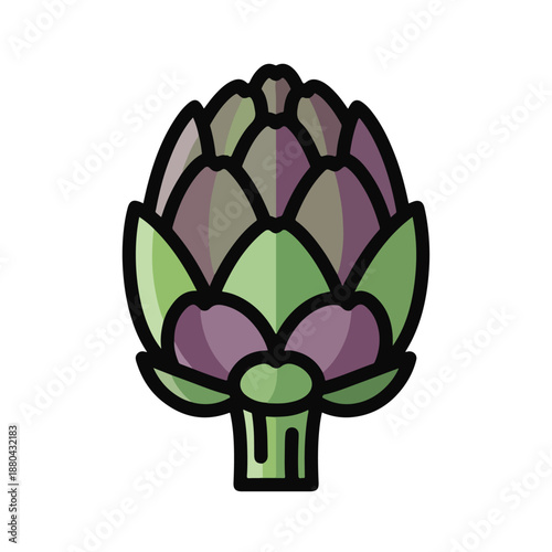 A colorful artichoke