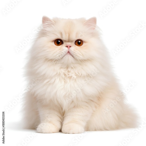 persian cat on white background