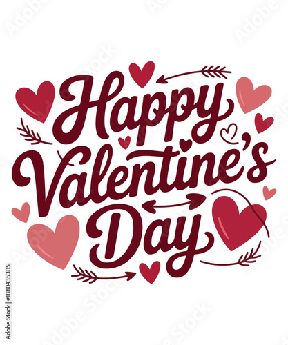 Cute Happy Valentine’s Day Love Hearts Design