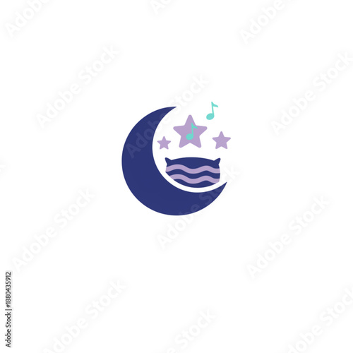 Relaxing Sleep Playlist Vector Illustration