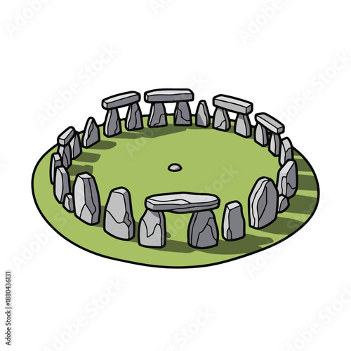 A cartoon illustration of Stonehenge (2)
