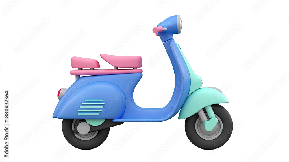 Fototapeta premium Cartoon Scooter