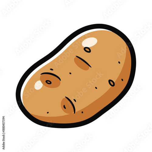 A cartoon drawing of a potato