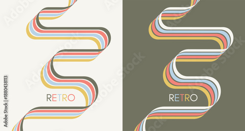 Wavy lines in perspective. Curved ribbons. Abstract background. Design for banner, flyer, poster, cover or brochure.