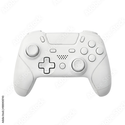 White video game controller isolated