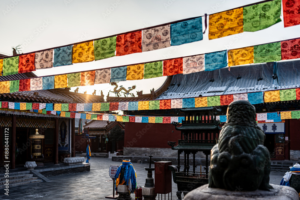 Naklejka premium buddhist prayer flags